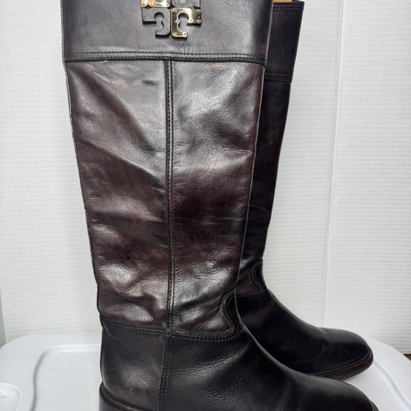 Tory Burch Brown Leather Riding Boots - Picture 2 of 15